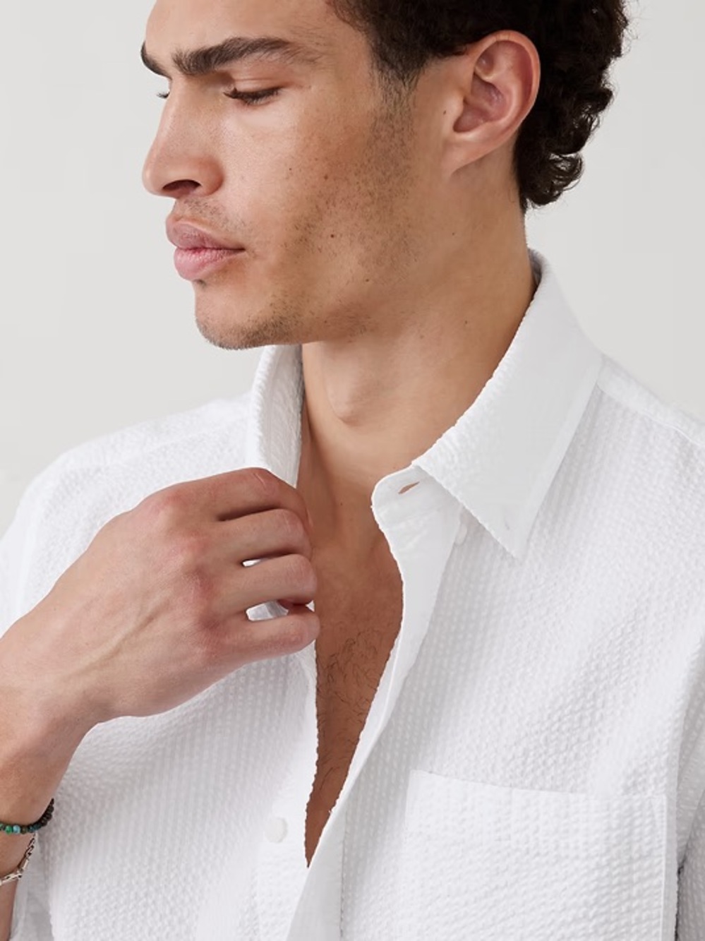Banana Republic Standard-Fit Short Sleeve Seersucker Shirt